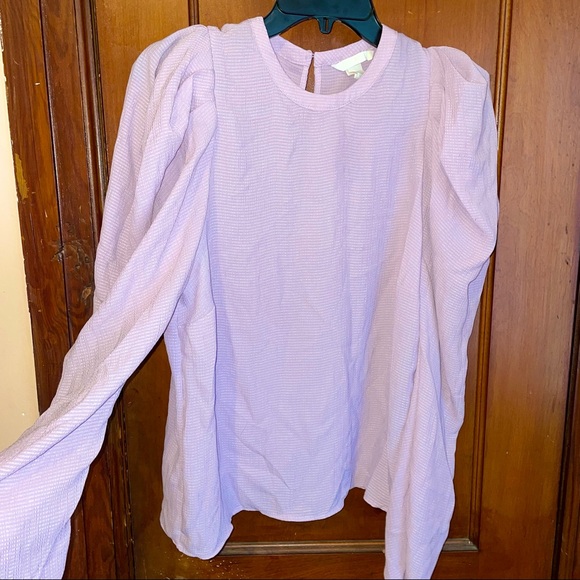 Puff sleeves lilac blouse - Picture 2 of 3